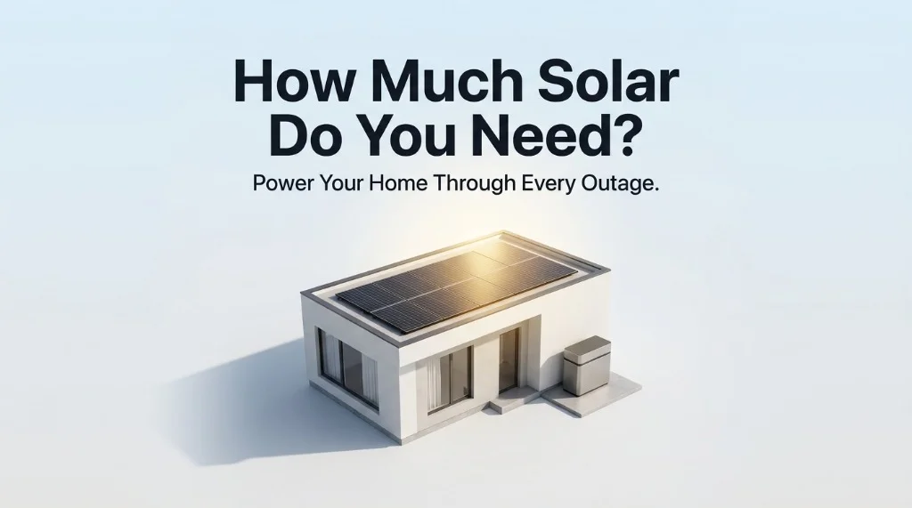 A modern house with solar panels on the roof connected to a battery storage system