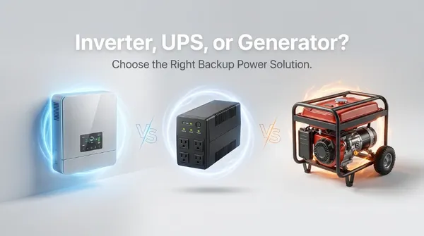 Inverter, UPS, or generator: which is best?